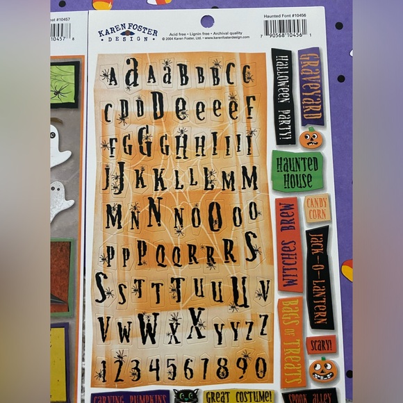 🎃👻 KAREN FOSTER DESIGN “HALLOWEEN” STICKERS & SCRAPBOOKING PAPER BUNDLE. - Picture 3 of 9
